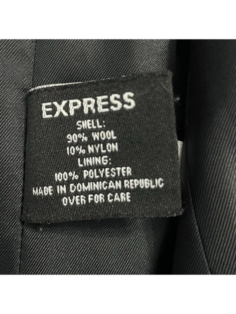 Express Womens Coat Size 7 / 8 Medium Wool Blend Hooded Pockets Lined Gray - Picture 7 of 7